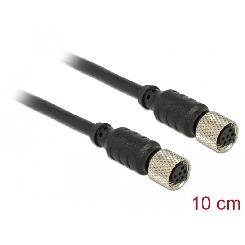 DeLOCK 12689 sensor/actuator cable 0.1 m M8 Black