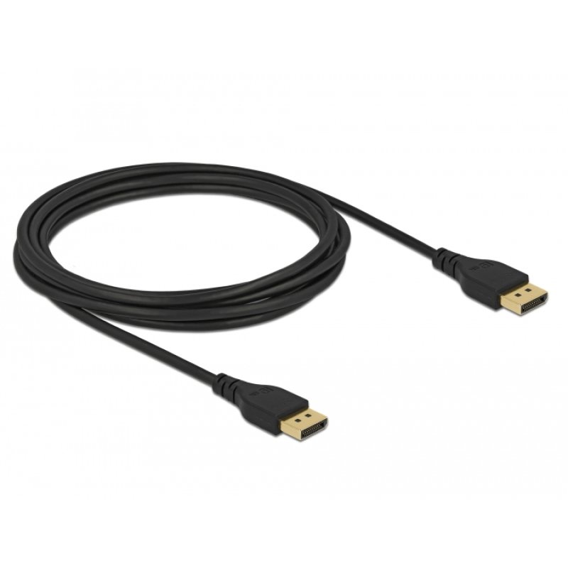 Delock DisplayPort Kabel 8K 60 Hz 3 m DP 8K zertifiziert ohne Einrastfunktion