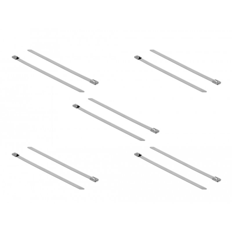 Delock Edelstahlkabelbinder L 200 x B 7,9 mm 10 Stück