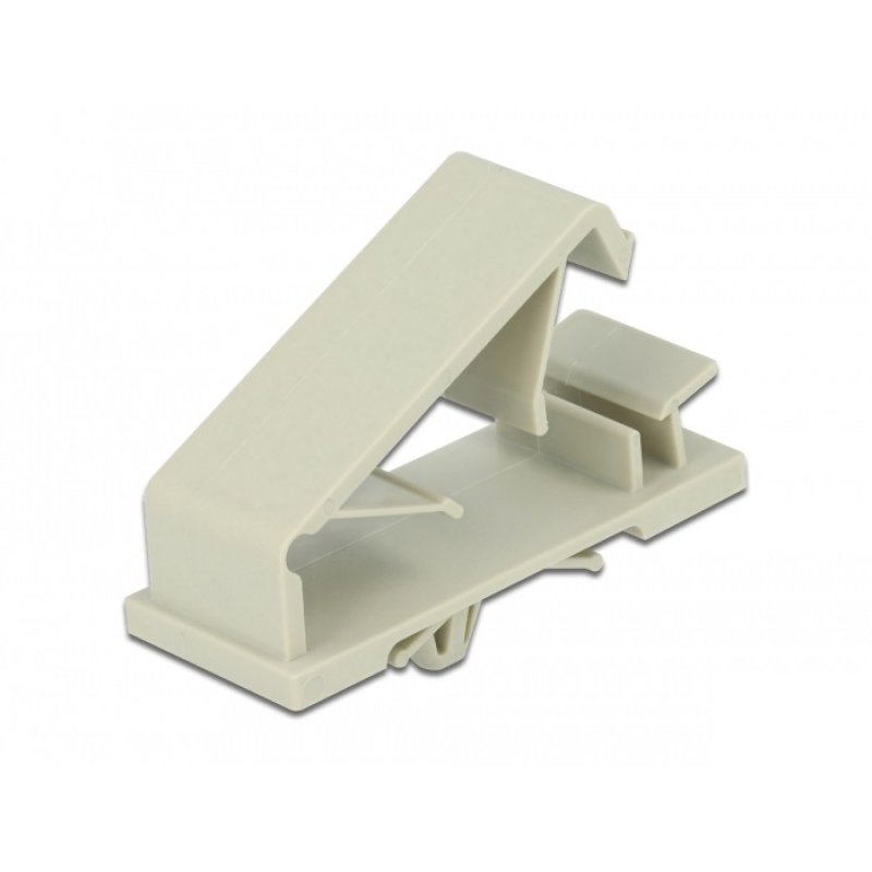DeLOCK Cable holder with Expansion Anchor grey 10 pieces