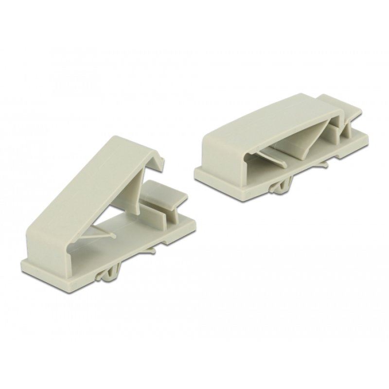 DeLOCK Cable holder with Expansion Anchor grey 10 pieces