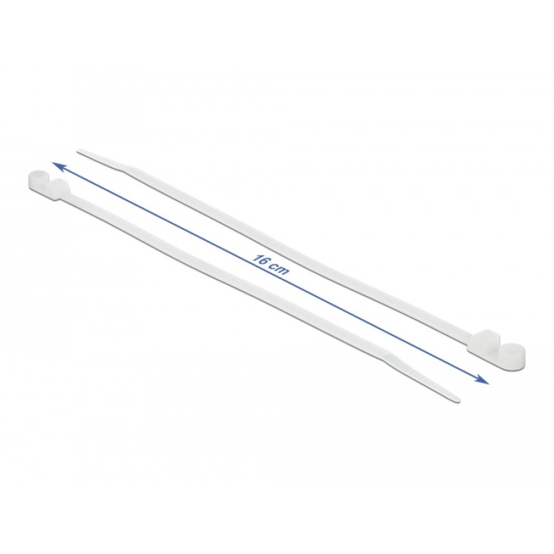 DeLOCK 18944 cable tie Parallel entry cable tie Polyamide White 10 pc(s)