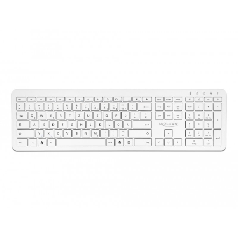 DeLOCK 12014 keyboard RF Wireless QWERTZ German White