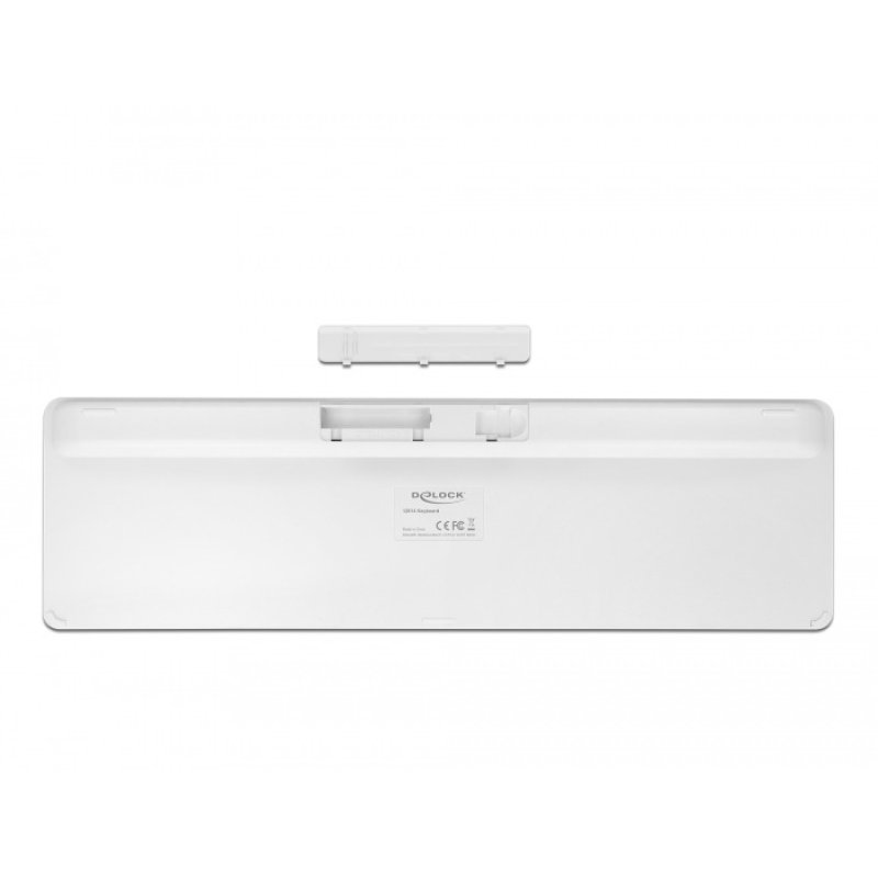 Delock USB Tastatur 2,4 GHz kabellos weiß (flach)