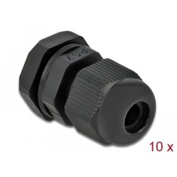 Delock Kabelverschraubung PG7 10 Stück schwarz