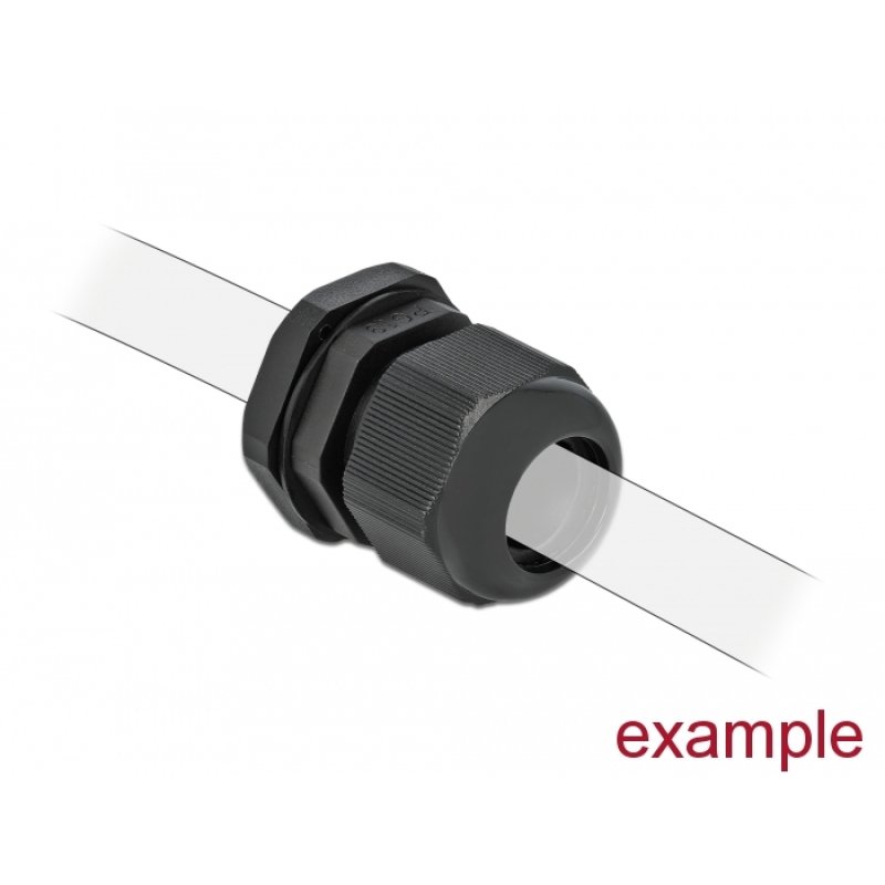 DeLOCK Cable Gland PG7 10 pieces black