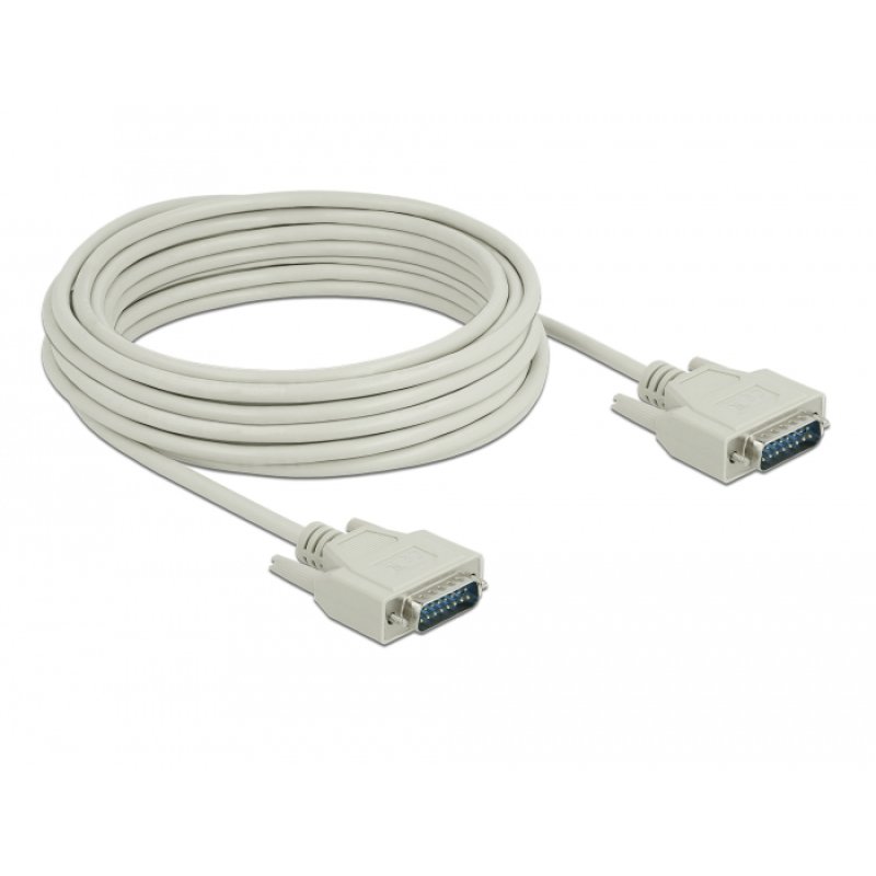 Delock Serielles Kabel D-Sub15 Stecker zu Stecker 10 m