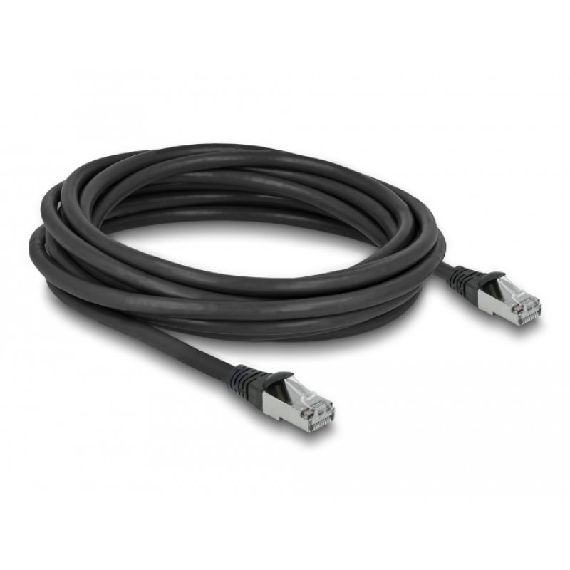 DeLOCK RJ45 Network Cable Cat.6A S/FTP PUR Outdoor 5 m black