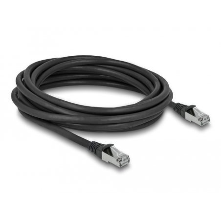 Delock RJ45 Netzwerkkabel Cat.6A S/FTP PUR Outdoor 5 m schwarz