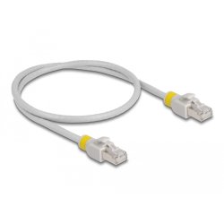 DeLOCK Câble de réseau RJ45 Cat.6A S/FTP avec clips de couleur, 0,5 m