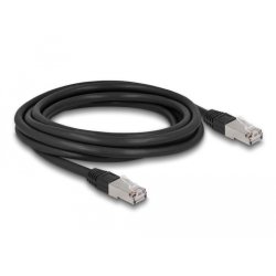 DeLOCK Câble de réseau RJ45 Cat.6A S/FTP PE, extérieur, 3 m, noir