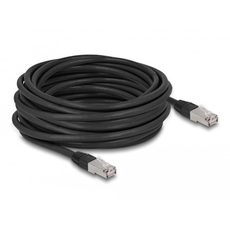 DeLOCK RJ45 Network Cable Cat.6A S/FTP PE Outdoor 10 m black