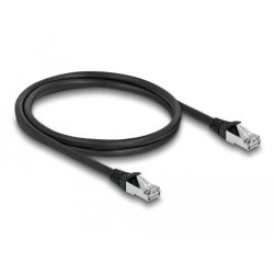 DeLOCK Câble de réseau RJ45 Cat.6A S/FTP PUR, extérieur, 1 m, noir