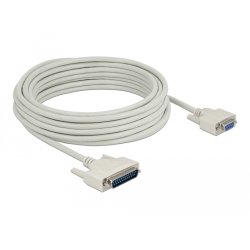 Delock Serielles Kabel D-Sub 25 Stecker zu D-Sub 9 Buchse 10 m