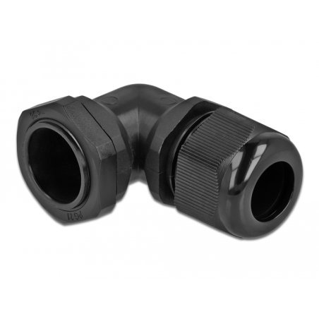 DeLOCK Cable Gland 90° angled PG21 black