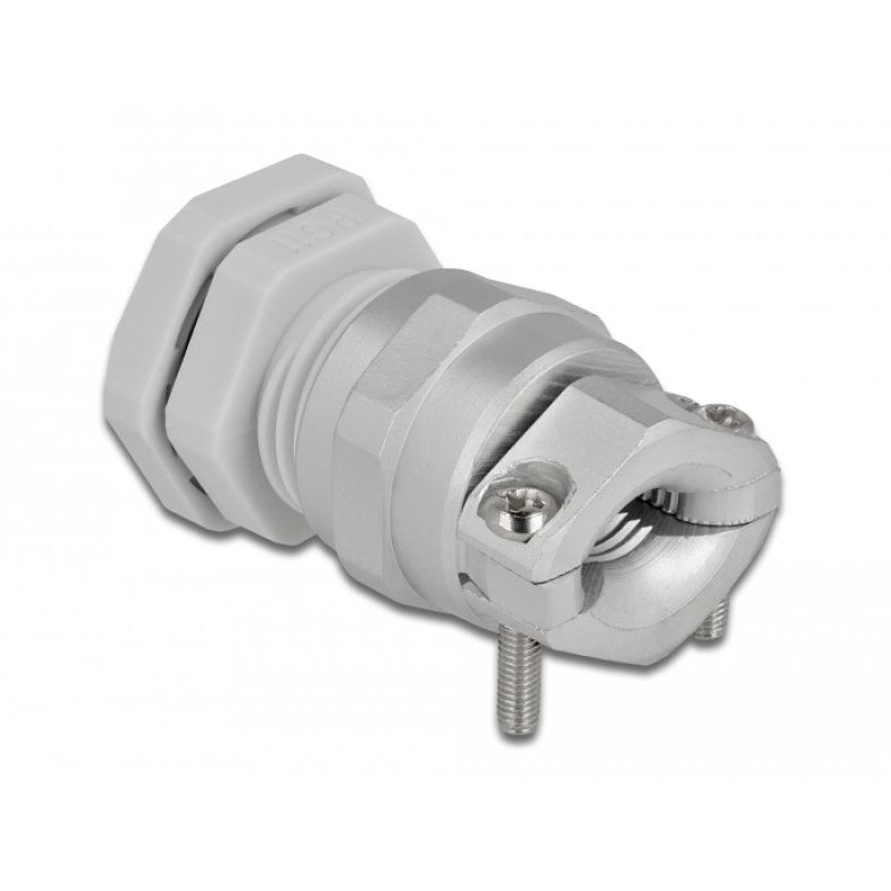 Delock Kabelverschraubung PG11 mit Zugentlastung und Biegeschutz grau
