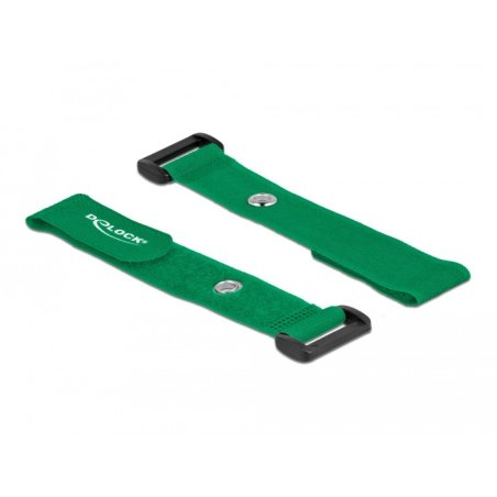 DeLOCK Serre-câbles à scratch avec boucle et œillet de fixation L 190 x l 25 mm, 5 pièces