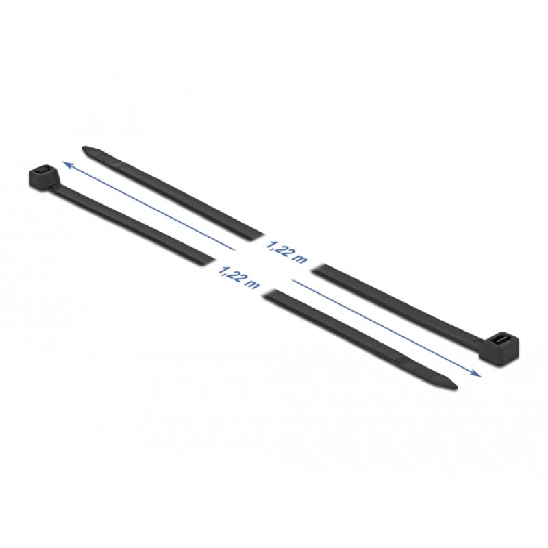 Delock Kabelbinder UV-beständig L 1220 x B 9,0 mm schwarz 10 Stück