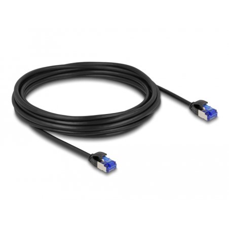 Delock RJ45 Netzwerkkabel Cat.6A S/FTP Slim 5 m schwarz