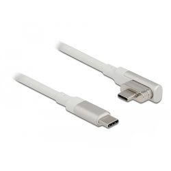 DeLOCK Câble magnétique Thunderbolt 3 USB-C 4K 60 Hz mâle à mâle, angulé, 1,20 m