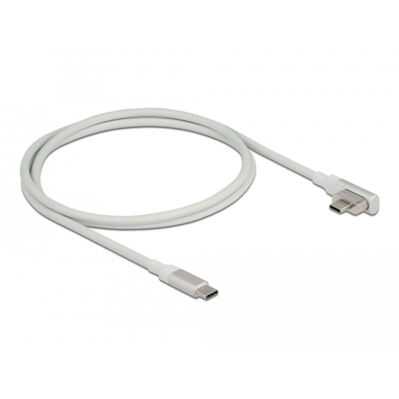 Delock Magnetisches Thunderbolt™ 3 USB-C™ Kabel 4K 60 Hz Stecker zu Stecker gewinkelt 1,20 m