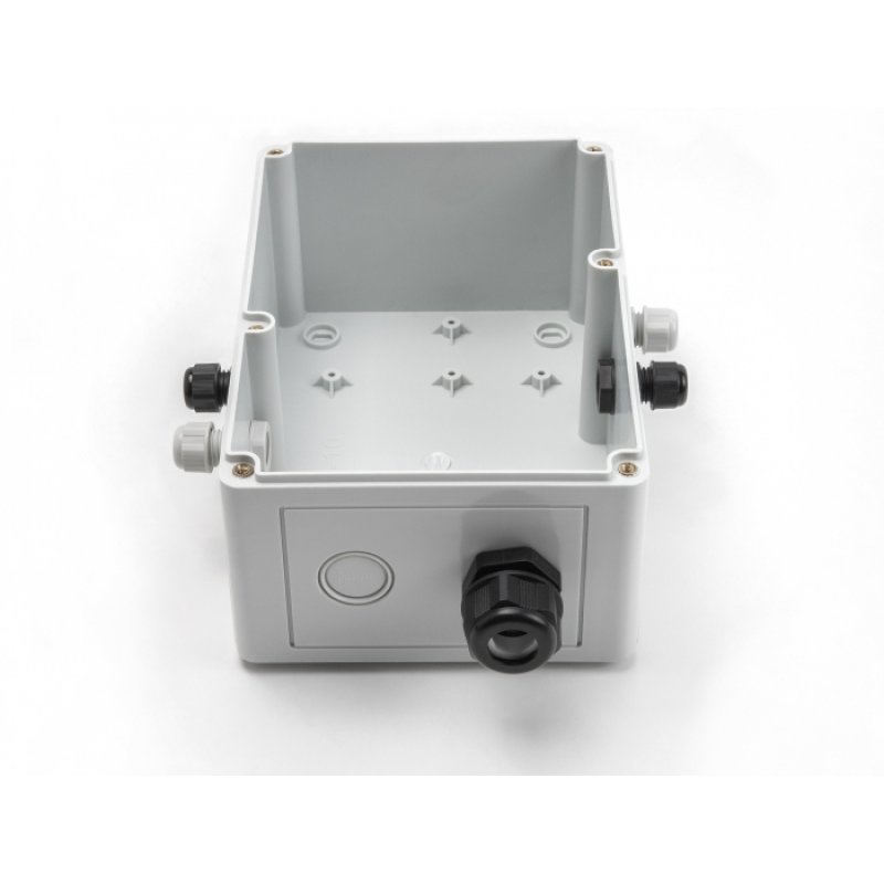 Delock Installationsgehäuse mit Kabeleinführungen 180 x 125 x 90 mm grau