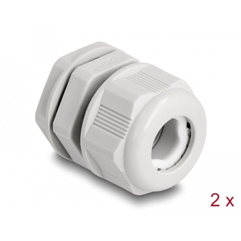 DeLOCK EX Cable Gland M20 grey 2 pieces