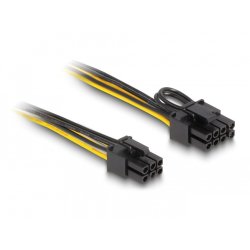 DeLOCK Câble d’alimentation PCI Express 6 broches mâles à PCI Express 6 2 broches mâles, 50 cm