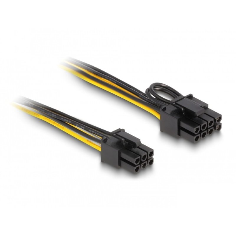 DeLOCK Power Cable PCI Express 6 pin male to PCI Express 6 2 pin male 50 cm