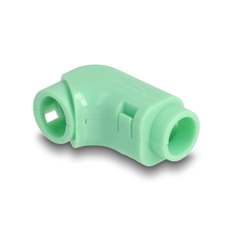 DeLOCK Clip de câble angulé, 8 unités vert