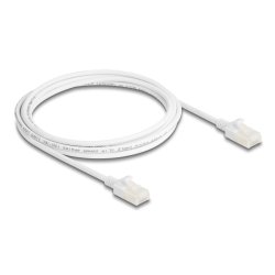 DeLOCK Câble de réseau RJ45 Cat.6A mâle à mâle avec loquet robuste pour utilisation industrielle U/UTP Slim, 2 m,