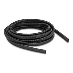 DeLOCK Conduite plastique de protection de câble de section ovale, flexible, 13,6 x 6,3 mm, longueur 5 m, noir