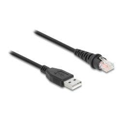 DeLOCK Câble de scanneur de code-barres RJ50 vers USB 2.0 Type-A, 3 m