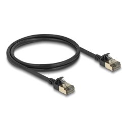 DeLOCK Câble de réseau RJ45 Cat.8.1 F/FTP Slim Pro, 1 m, noir