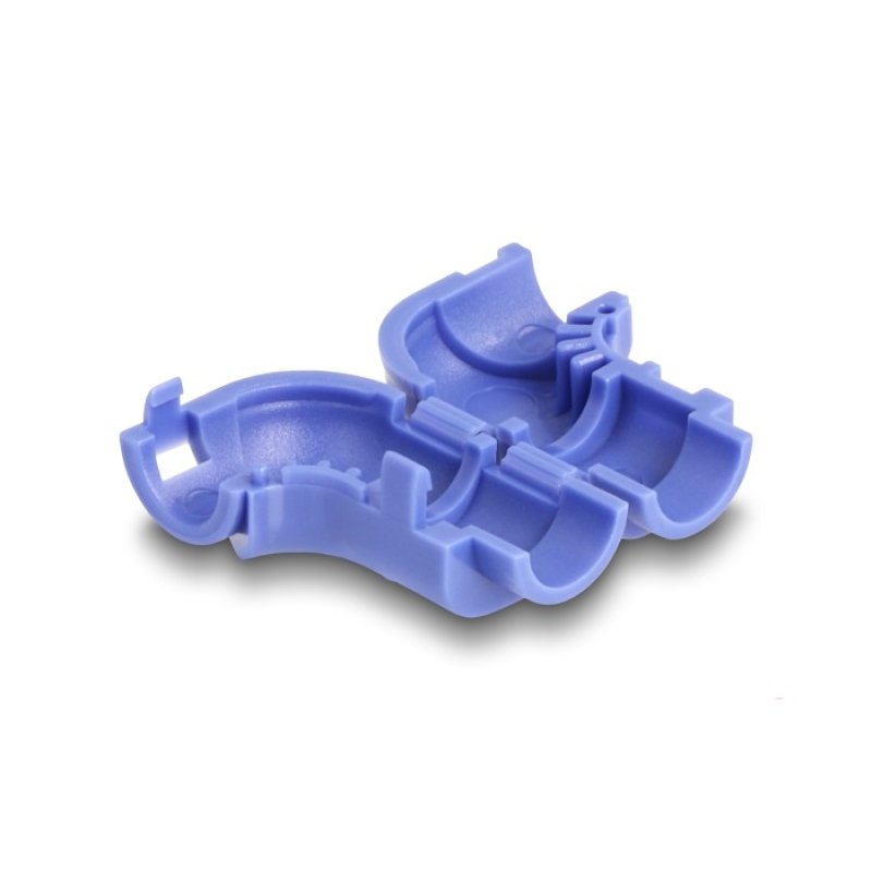 DeLOCK Clip de câble angulé, 8 unités bleu