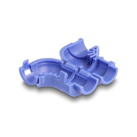 DeLOCK Clip de câble angulé, 8 unités bleu