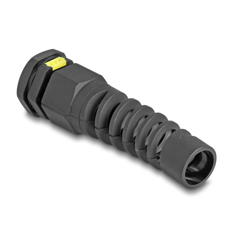 DeLOCK Presse-étoupe M16 avec ventilation et serre-câble, IP68 étanche à l’eau et à la poussière, noir, 2