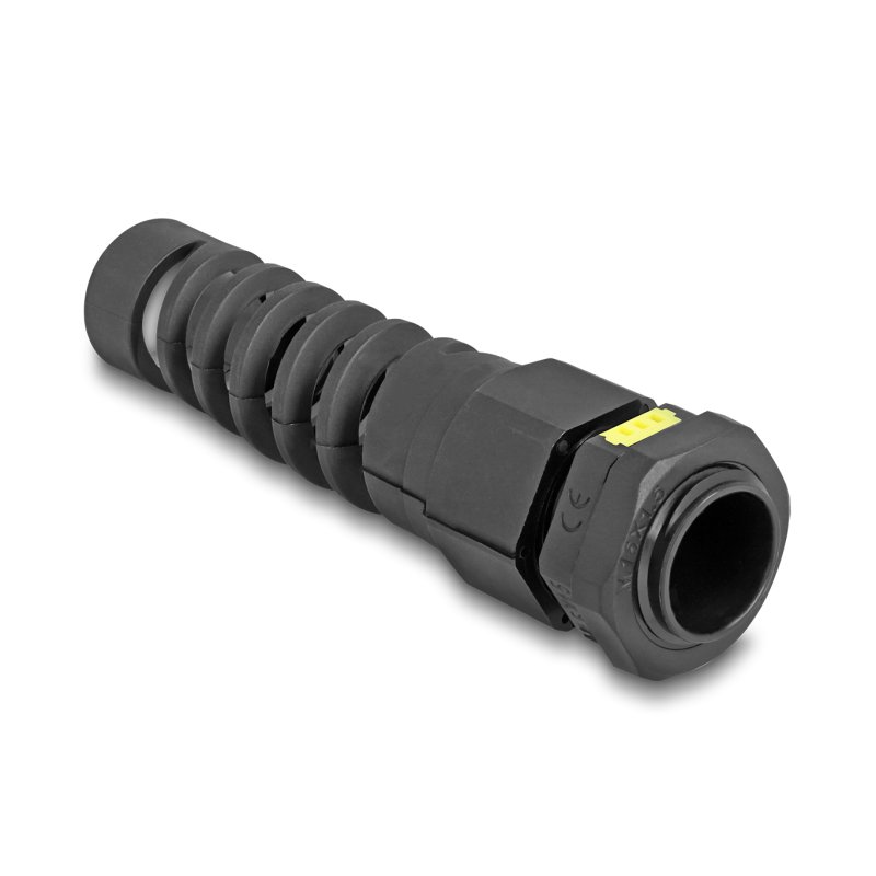 DeLOCK Presse-étoupe M16 avec ventilation et serre-câble, IP68 étanche à l’eau et à la poussière, noir, 2