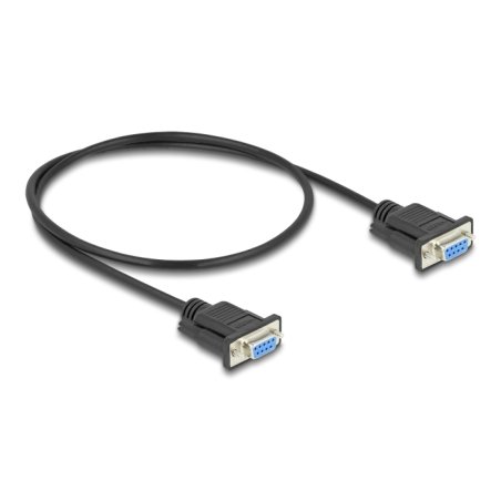 DeLOCK Serial Cable RS-232 D-Sub9 female to female with narrow plug housing 0.5 m
