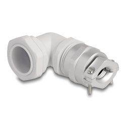 DeLOCK Cable Gland with strain relief and bending protection 90° angled PG21 grey