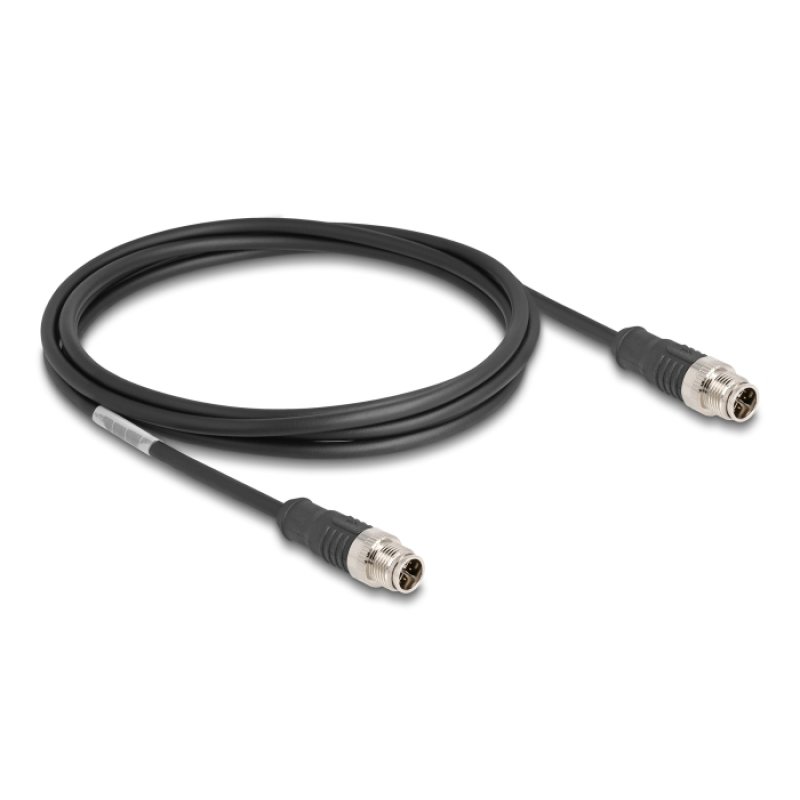 DeLOCK M12 Cable X-coded 8 pin male to male PVC 2 m