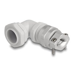 DeLOCK Presse-étoupe PG13,5 angulé 90° avec décharge de traction et protection de torsion, gris