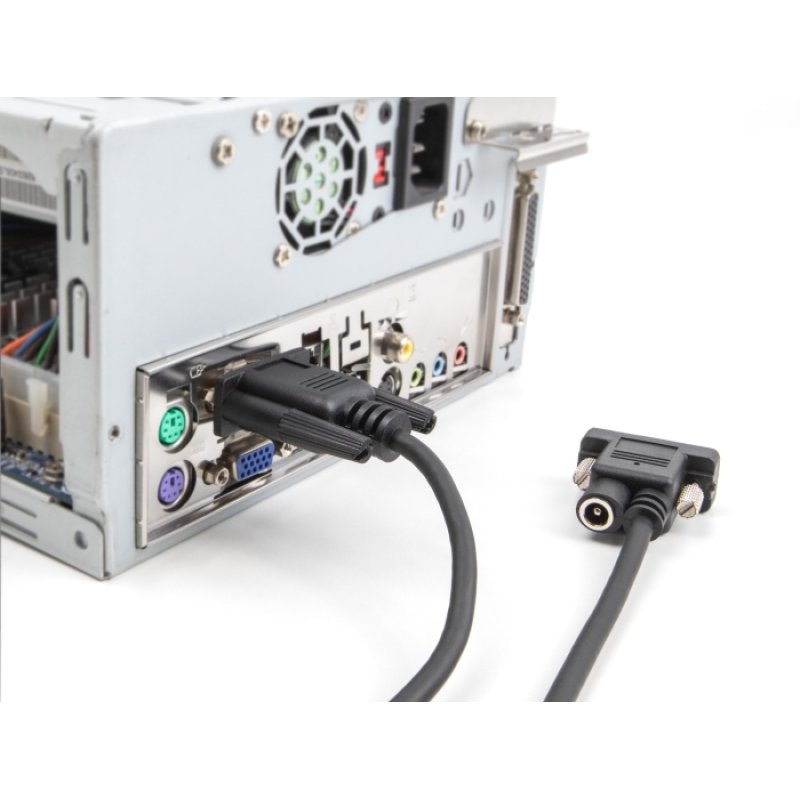 DeLOCK Serial Cable RS-232 D-Sub9 female to D-Sub9 female Power Connection at Pin 9 0.5 m