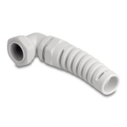 DeLOCK Cable Gland with strain relief 90° angled PG21 grey