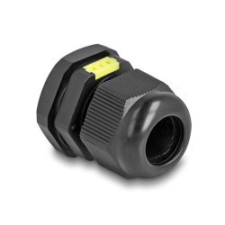DeLOCK Cable Gland M20 with ventilation IP68 dust and waterproof black 2 pieces