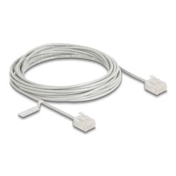 Delock RJ45 Netzwerkkabel Cat.6 UTP Ultra Slim 5 m grau mit kurzen Steckern