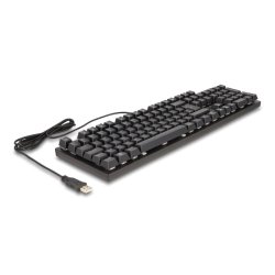 Delock Mechanische USB Gaming Tastatur kabelgebunden 1,6 m schwarz mit RGB Beleuchtung