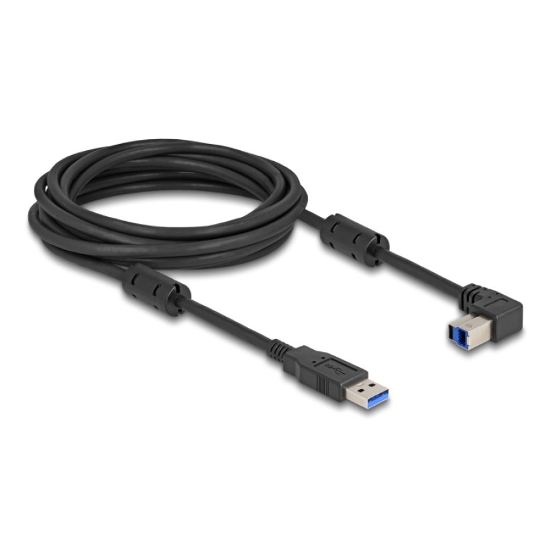 DeLOCK USB 5 Gbps Câble Type-A mâle vers Type-B mâle 90° coudé vers le haut 5 m