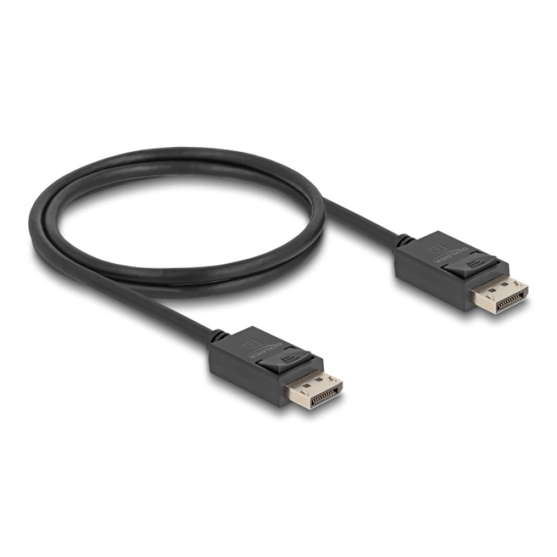 DeLOCK Coaxial DisplayPort cable 16K 60 Hz 80 Gbps 1 m