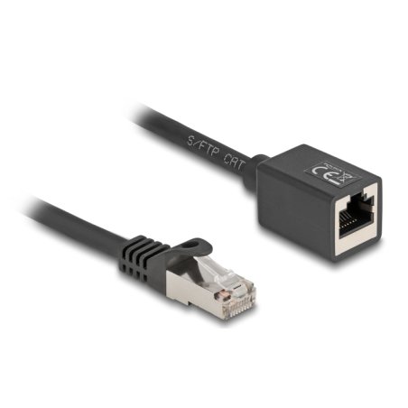 DeLOCK 88052 câble de réseau Noir 0,5 m Cat6a S/FTP (S-STP)